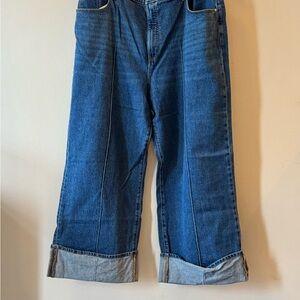 Wide-Leg Denim Jeans